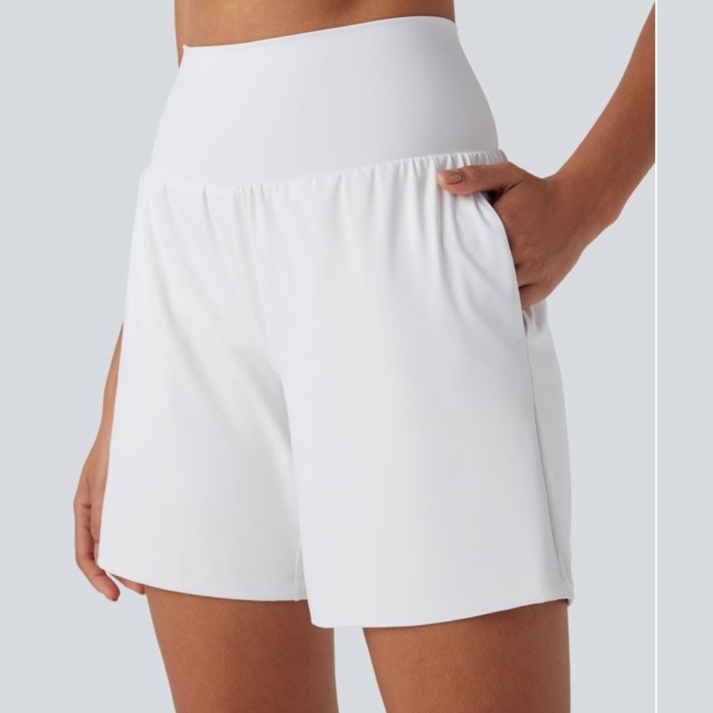 HALARA High Waist soft-zero airy 2 in 1 cool to touch yoga shorts 7” length